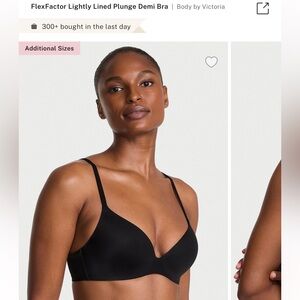 NWT Victoria’s Secret Flex Factor Lightly Lined Plunge Demi Bra 32DDD